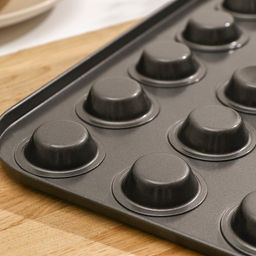 Форма для выпечки «Жаклин. Круг», 35×26 см, 24 ячейки, антипригарное покрытие, цвет чёрный