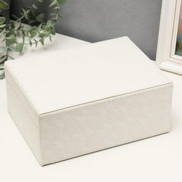 Шкатулка кожзам для украшений Цветочное кружево белая 9,5х16х22 см - Simaland фото 6