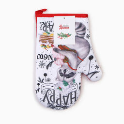 Варежка-прихватка новогодняя Happy new year, 20?27 см,100% п/э