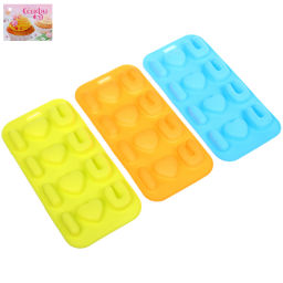 Цена за 3 шт. Форма для льда силиконовая "Любовь" 20*10см, цвета микс