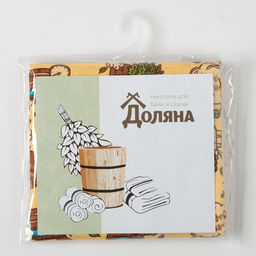 Полотенце для бани С легким паром муж. килт, 75х150 см, хлопок, вафельное полотно - Доляна фото 4