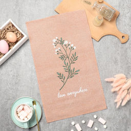 Полотенце кух. Доляна Love everywhere 28х46 см, рогожка, 100% хл, 160г/м2  фото 2