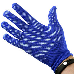 Перчатки нейлоновые с ПВХ (точка), размер L (9), синий (Китай) - Домашняя Мода фото 2
