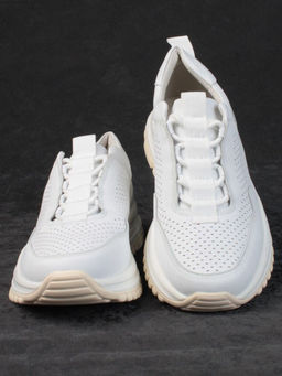 05-PDL250-1 WHITE Кроссовки женские (натуральная кожа)