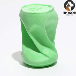 Игрушка плавающая Мятая банка Пижон Premium, вспененный TPR, 10 х 7 см, зелёная