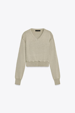 BUTTON DETAIL KNIT SWEATER - Zara фото 7