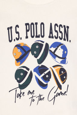 Кремовый свитшот для мальчика Неожиданная скидка в корзине - U.s. polo assn фото 8