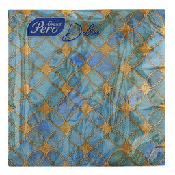 Салфетки бумажные 33х33см "GrandPero Deluxe", 3-х слойные, 20 штук в упаковке, "Витраж" (Россия)