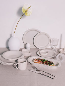 Тарелки Magistro Jarwah Lausanne, d=21.3 см, обеденные, набор 2 шт., фарфор, белые