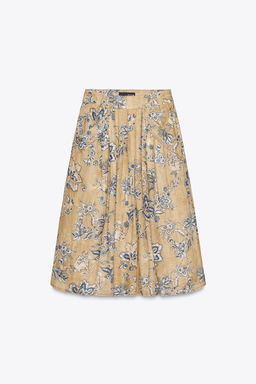 ZW COLLECTION RAMIE FLORAL PRINT SKIRT - Zara фото 12