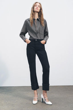 ZW COLLECTION SLIM MID-WAIST JEANS - Zara фото 34