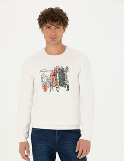 Ekru Regular Fit Sweatshirt - Pierre cardin фото 3