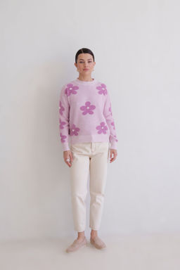 Martichelli Джемпер лавандовый с цветами  фото 9