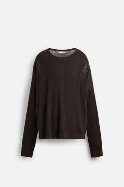 LINEN BLEND TEXTURED SWEATER - Zara фото 7