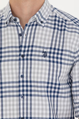 U. S. Polo Assn Мужская темно-синяя рубашка в шотландскую клетку - U.s. polo assn фото 7