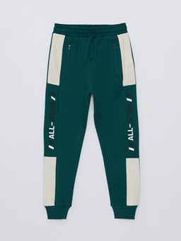 Beli Lastikli Bask?l? Erkek ?ocuk Jogger E?ofman Alt?