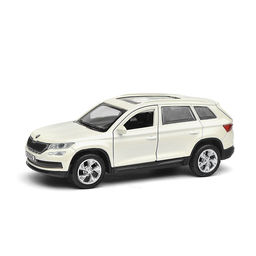Машина металл "Skoda Kodiaq", 12 см, (откр дв, багаж, белый) инерц, в коробке