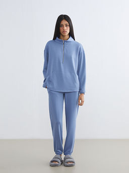 Dik Yaka Oversize Kad?n Pijama ?st?