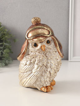 Фигурка полистоун «Сова в шапке-ушанке», 10.5×12×18 см