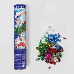 Хлопушка пневматическая «Счастья, радости, веселья» мишки, фольга-серпантин, 20 см