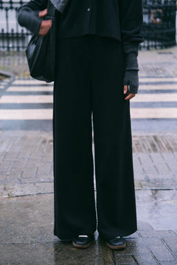 SOFT RIBBED TROUSERS - Zara фото 11