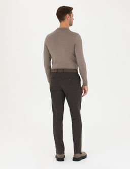 Kahverengi Slim Fit Kuma_ Pantolon