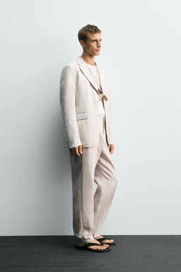 100% LINEN SUIT BLAZER - Zara фото 4