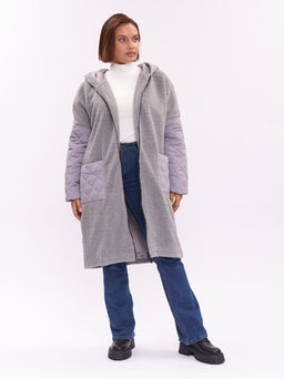 Пальто комбинированное из букле ZPL10533ROL23 - Артесса фото 5