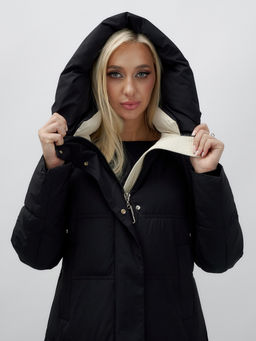 Пальто зимнее MTFORCE 9625Ch женское черное утеплитель 270 г/м²  фото 7