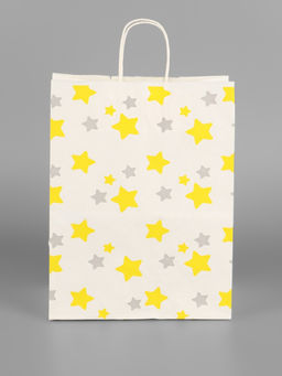 Цена за 10 шт. Пакет подарочный крафтовый «Звёзды», 28.5 х 22 х 13 см