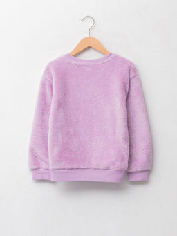 Bisiklet Yaka Frozen Bask?l? Uzun Kollu Pel?? K?z ?ocuk Sweatshirt - Waikiki фото 2