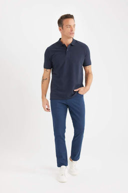 Regular Fit K?sa Kollu Basic Duz Pike Polo Tisort - Defacto фото 4