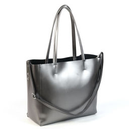 Женская кожаная сумка шоппер трапеция 8689-220 Пеарл Блек