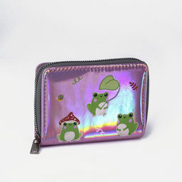 Кошелёк с голографическим эффектом Лягушки, 12.5х9х2 см - NAZAMOK KIDS фото 2