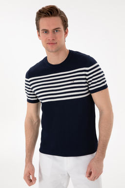 Erkek Slim Fit Bisiklet Yaka Lacivert Triko Ti__rt Sepette S_rpriz _ndirim - U.s. polo assn фото 10