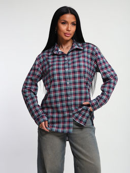 М380 Рубашка с длинным рукавом (бордо)