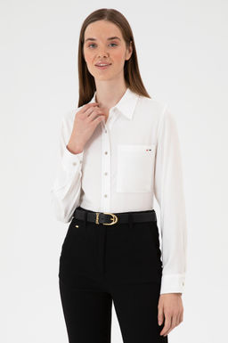 Kad_n Beyaz Uzun Kollu G_mlek Sepette S_rpriz _ndirim