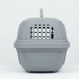 Переноска для животных пластиковая 47х32,5х30 см, серая - Пижон фото 4