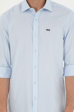Мужская голубая базовая рубашка с длинным рукавом Неожиданная скидка в корзине - U.s. polo assn фото 6