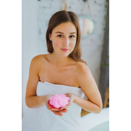Цена за 4 шт. Мочалка для тела Доляна Шар, 15 г, МИКС фото 6