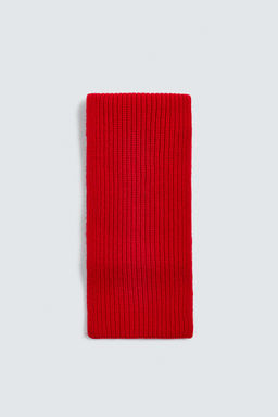 WOOL AND CASHMERE KNITTED SCARF