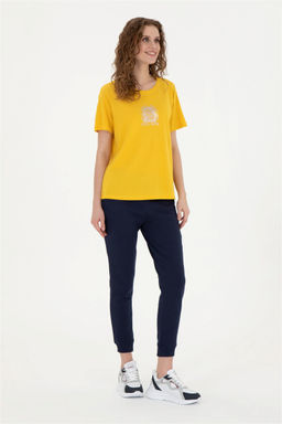 Женская шафрановая футболка - U.s. polo assn фото 4