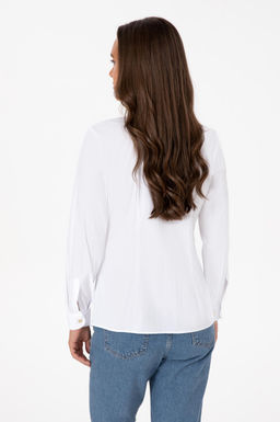 Kad_n Beyaz Uzun Kollu Basic G_mlek - U.s. polo assn фото 5