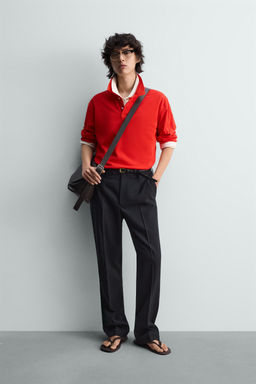 POLO REGULAR FIT ESTRUCTURA PIQU? / Rojo