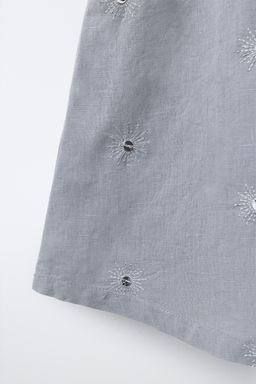 TOP HALTER LENTEJUELAS ALGOD?N Y LINO / Gris / Azul - Zara фото 5