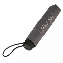 Зонт механический Моно с серебром ткань эпонж (полиэстер), 8 лучей, д/купола 92см, 3 сложения, 23,5см в сложенном виде, ручка с антискользящим покрытием, серый с серебряной нитью, 286гр (Китай) - Домашняя Мода фото 8