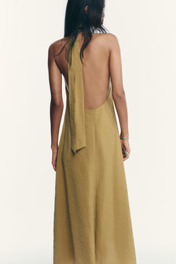 FLOWING HALTER MIDI DRESS - Zara фото 3