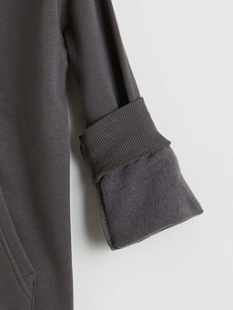 Kap??onlu Erkek ?ocuk Fermuarl? Sweatshirt