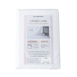 Пододеяльник Страйп Сатин Однотонный Отель белый 100% Хлопок 3x3 P3CTH037150210 150*210