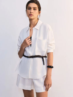 Льняная блуза свободного кроя ZR2605012008-2 / Zarina